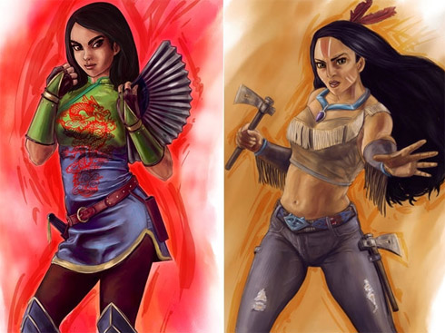 E se as Princesas da Disney estivessem em Street Fighter?