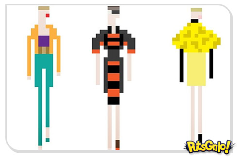 Roupas de grifes famosas em 8 bits