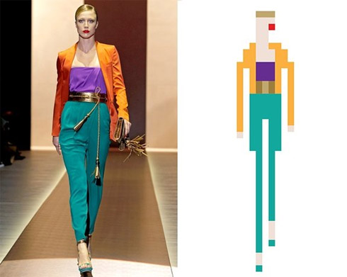 Roupas de grifes famosas em 8 bits