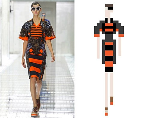 Roupas de grifes famosas em 8 bits