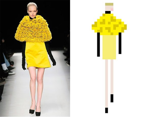 Roupas de grifes famosas em 8 bits