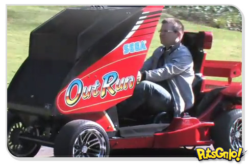 Fliperama do jogo Out Run vira carro elétrico