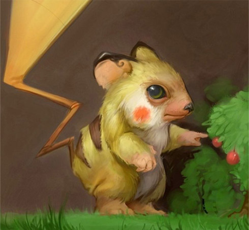 Pokemon em desenhos fantásticos