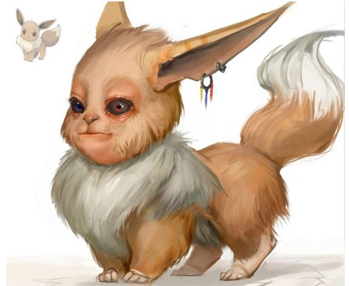 Pokemon em desenhos fantásticos