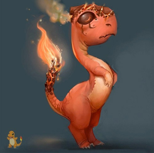 Pokemon em desenhos fantásticos