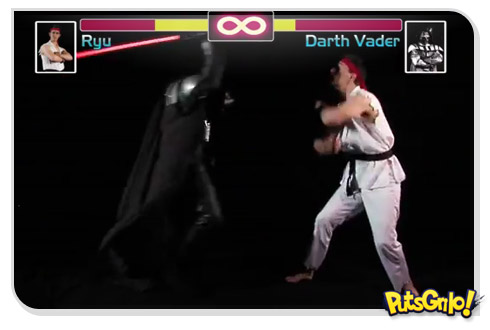 Luta do século: Ryu [Street Fighter] x Darth Vader [Guerra nas Estrelas]