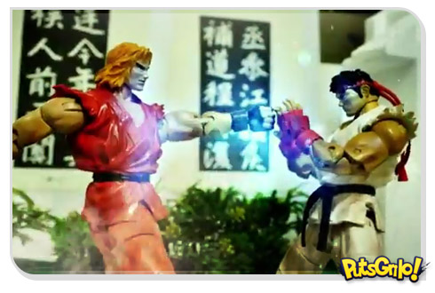 Street Fighter: Ryu e Ken em incrível stop motion