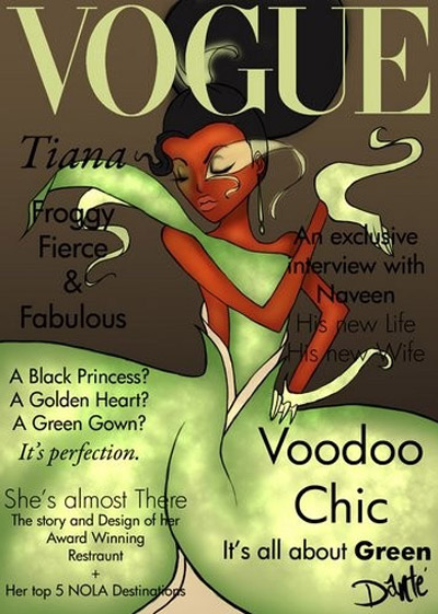 Princesas da Disney em ilustrações na capa da Vogue