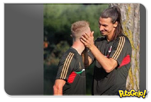 Flagra: Ibrahimovic [de novo!] e Abate