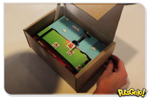 Super Mario em ação na caixa