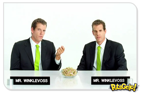 Gêmeos do Facebook em comercial de pistache