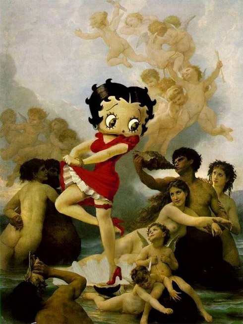 Desenhos animados em obras de arte famosas