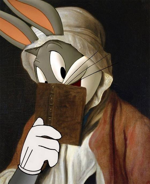 Desenhos animados em obras de arte famosas