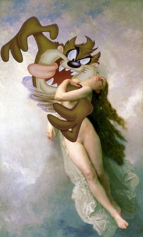 Desenhos animados em obras de arte famosas