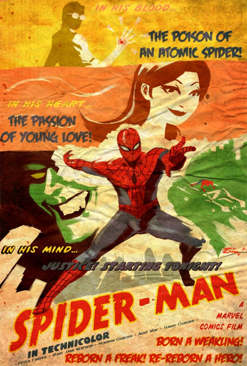 Famosos filmes do cinema em posters vintage