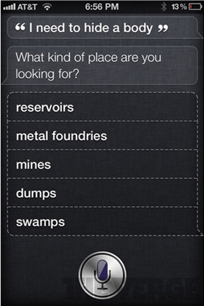Perguntas e respostas bizarras feitas pelo Siri do iPhone 4s