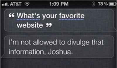 Perguntas e respostas bizarras feitas pelo Siri do iPhone 4s