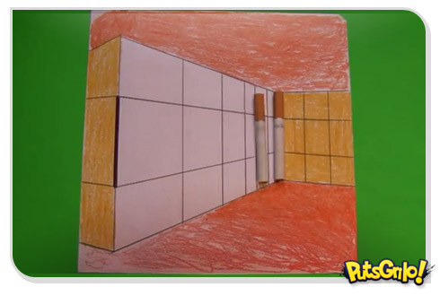 Ilusão de ótica com cigarros