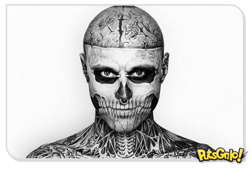 Zombie Boy cobre as tatuagens para campanha de cosméticos