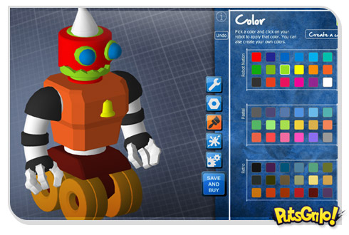 Criar robô online no My Robot Nation