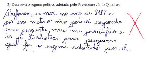 As pérolas mais criativas em provas escolares