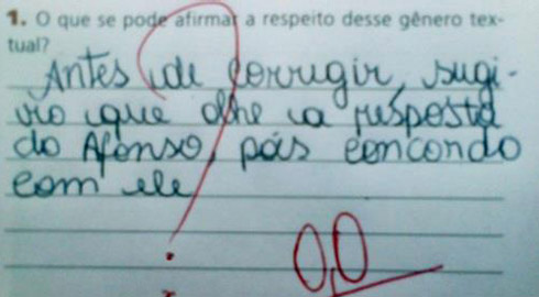 As pérolas mais criativas em provas escolares