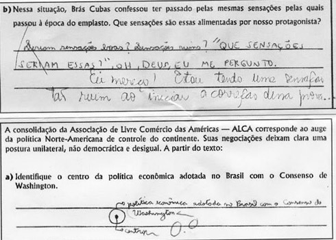 As pérolas mais criativas em provas escolares