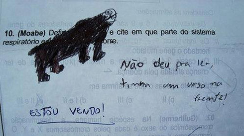As pérolas mais criativas em provas escolares