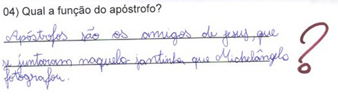 As pérolas mais criativas em provas escolares