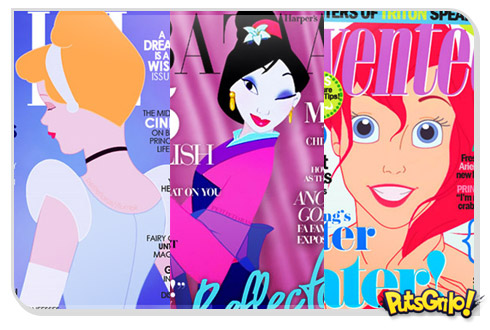 Disney: As Princesas nas capas de revistas de moda