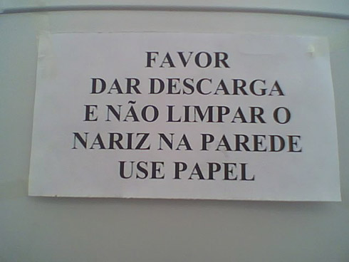 Placas desmotivacionais: Português fail