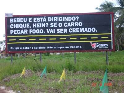 Outdoors contra Imprudência no Trânsito causam Polêmica