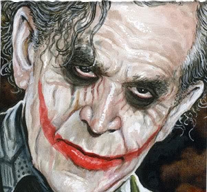 Batman: Foto-Montagem de Bush em Caricatura de Coringa