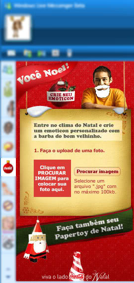 MSN: Crie seu Emoticon de Natal no Windows Live Messenger