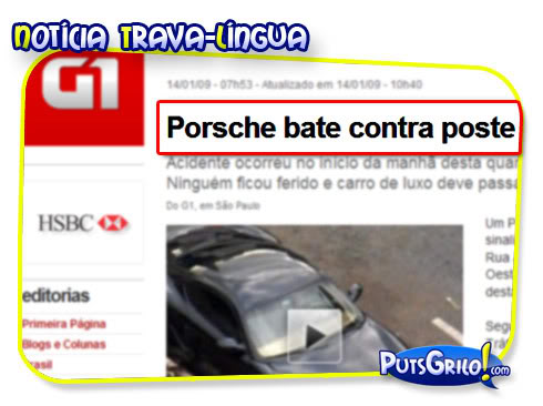 Notícia Trava-Língua no G1