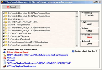 Download: MV RegClean 5.5
