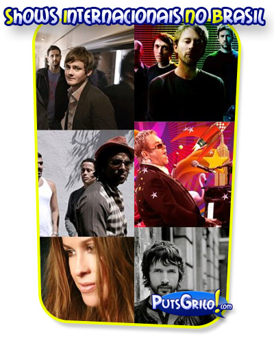 Agenda de Shows Internacionais no Brasil: Radiohead, Alanis Morissette, Orishas, James Blunt, Backstreet Boys e Iron Maiden