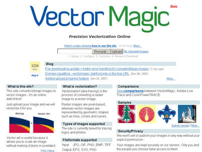 Vetorizar: Site com Vetorização de Imagens Online